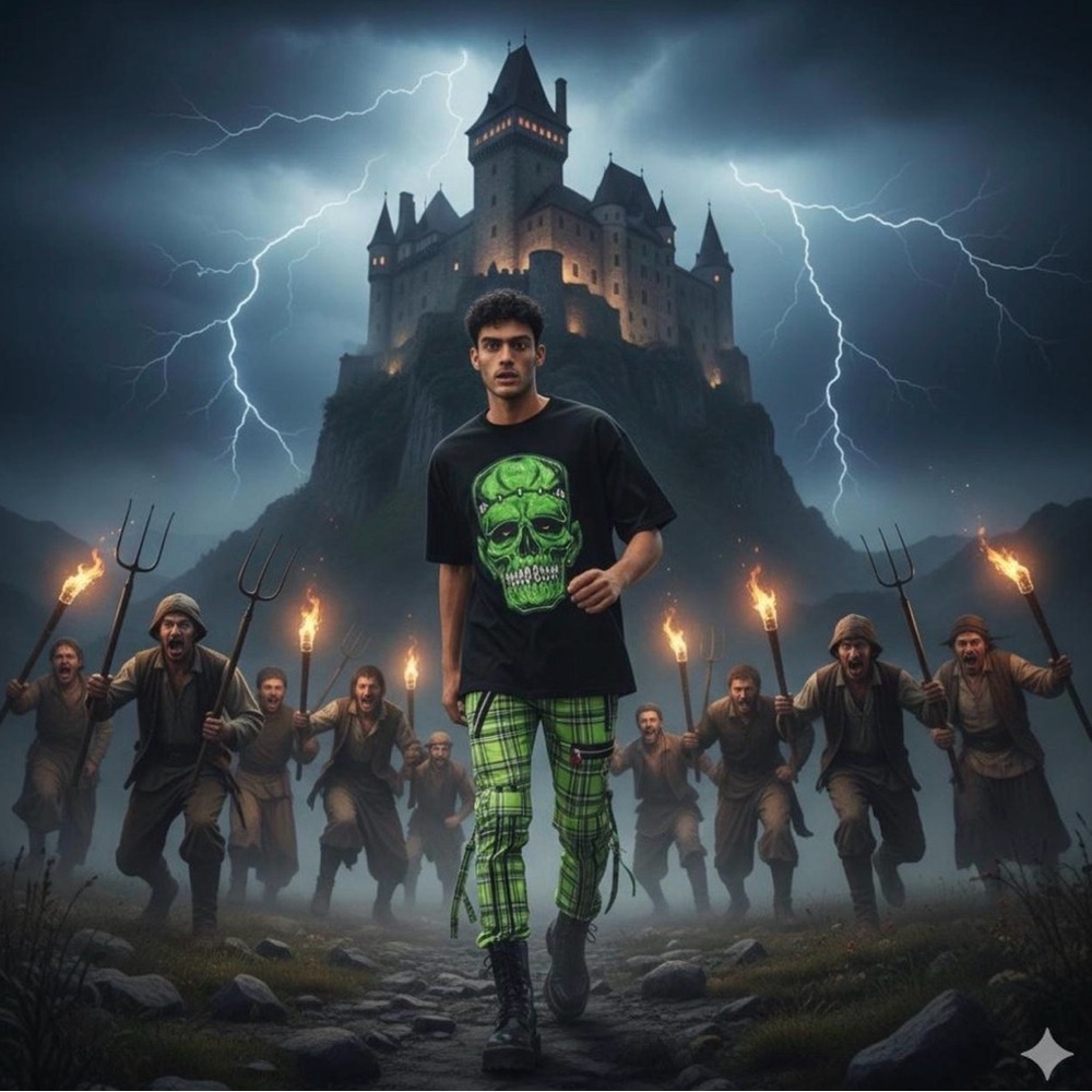 Amazon Frankenstein Short Sleeve Black T-Shirt. Worn once.